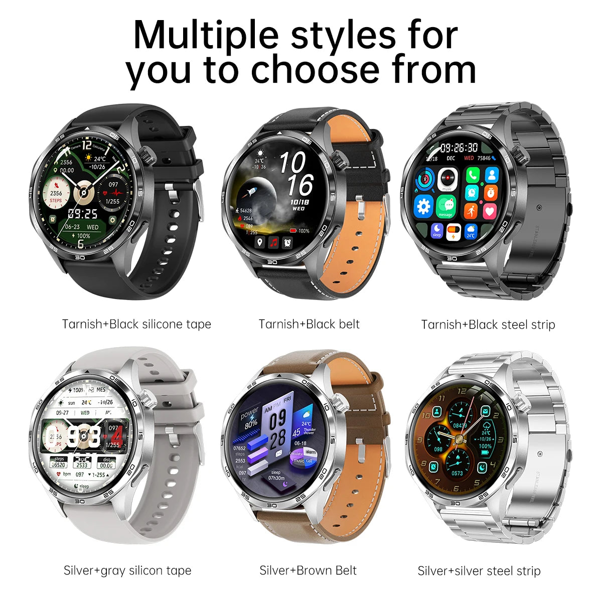 Para HUAWEI IOS deporte al aire libre GPS reloj inteligente hombres 1,53 pulgadas HD Pantalla AMOLED IP68 impermeable Bluetooth llamada NFC Smartwatch 2025