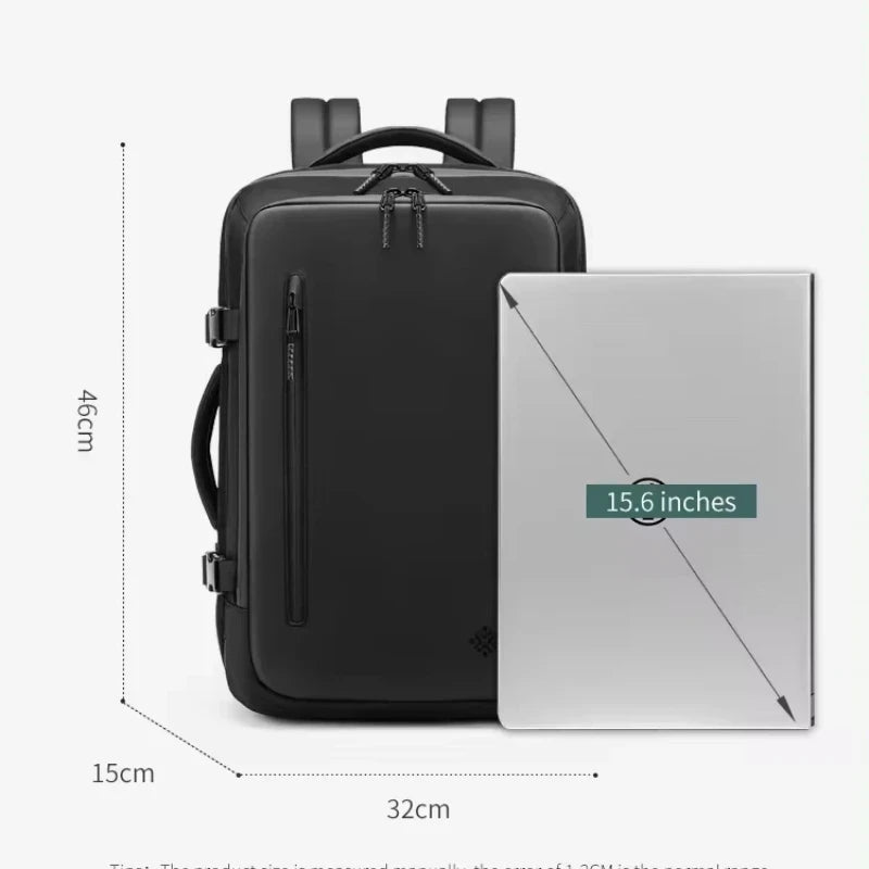 Expandable Airbag Backpack for Men Waterproof Business Bag for 16 Inch Laptop Vacuum Compression Storage Travel Backpack Luggage Bag