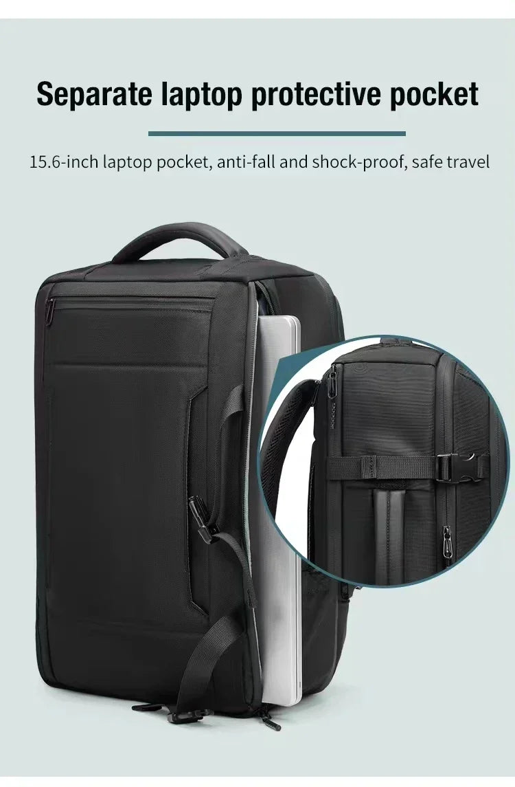 Expandable Airbag Backpack for Men Waterproof Business Bag for 16 Inch Laptop Vacuum Compression Storage Travel Backpack Luggage Bag