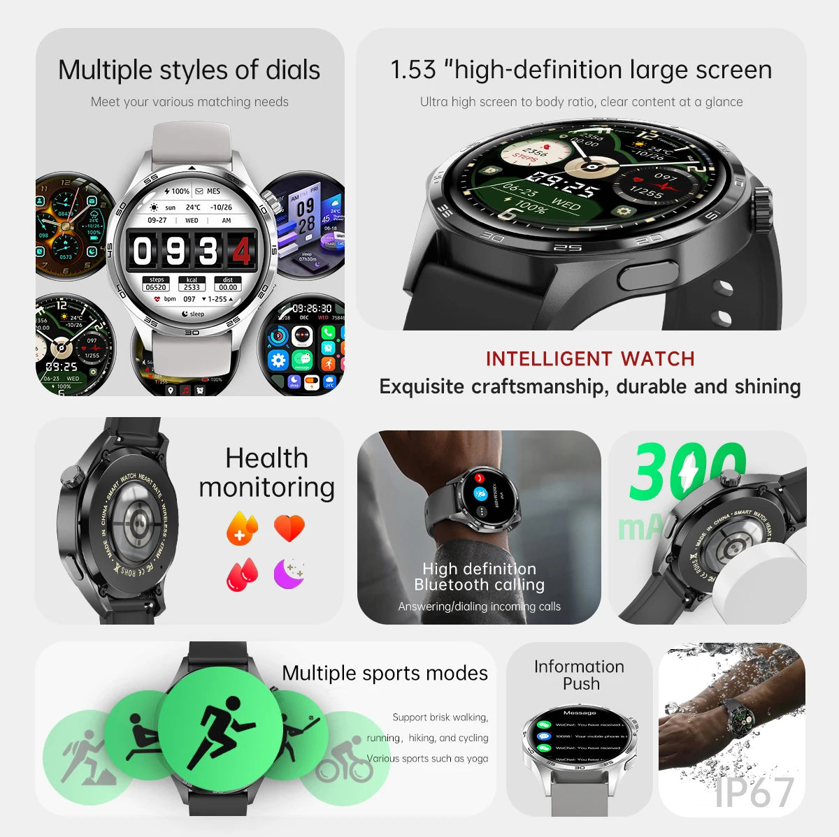 Para HUAWEI IOS deporte al aire libre GPS reloj inteligente hombres 1,53 pulgadas HD Pantalla AMOLED IP68 impermeable Bluetooth llamada NFC Smartwatch 2025