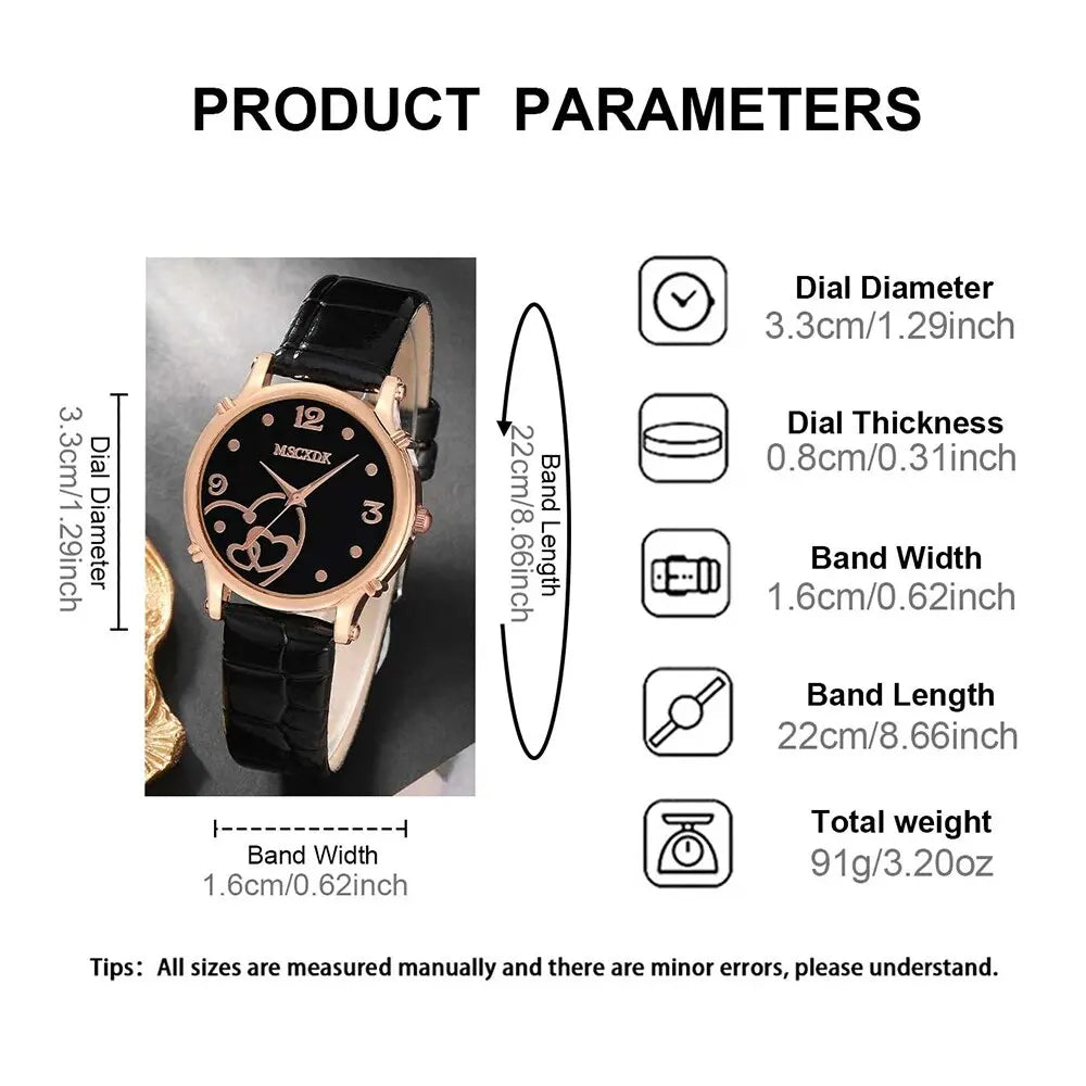 Fashion leather belt watches for women and butterfly wallet sunglasses set ladies quartz wristwatches dress watch for women