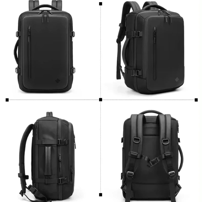 Expandable Airbag Backpack for Men Waterproof Business Bag for 16 Inch Laptop Vacuum Compression Storage Travel Backpack Luggage Bag