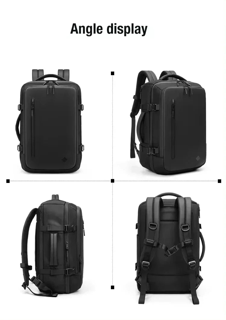 Expandable Airbag Backpack for Men Waterproof Business Bag for 16 Inch Laptop Vacuum Compression Storage Travel Backpack Luggage Bag