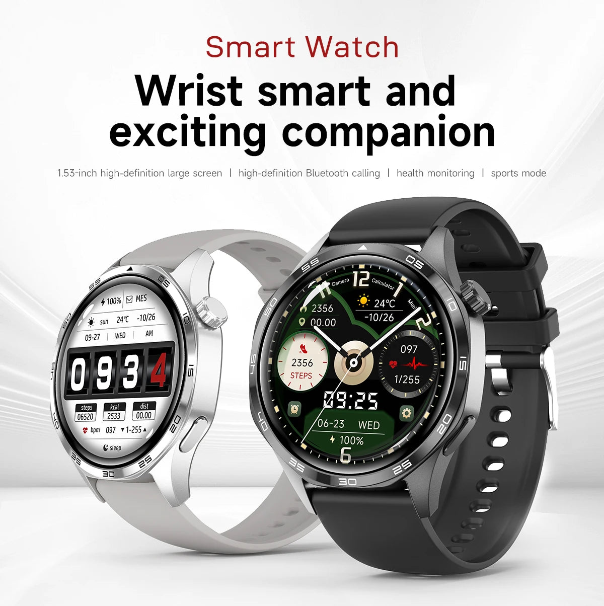 Para HUAWEI IOS deporte al aire libre GPS reloj inteligente hombres 1,53 pulgadas HD Pantalla AMOLED IP68 impermeable Bluetooth llamada NFC Smartwatch 2025